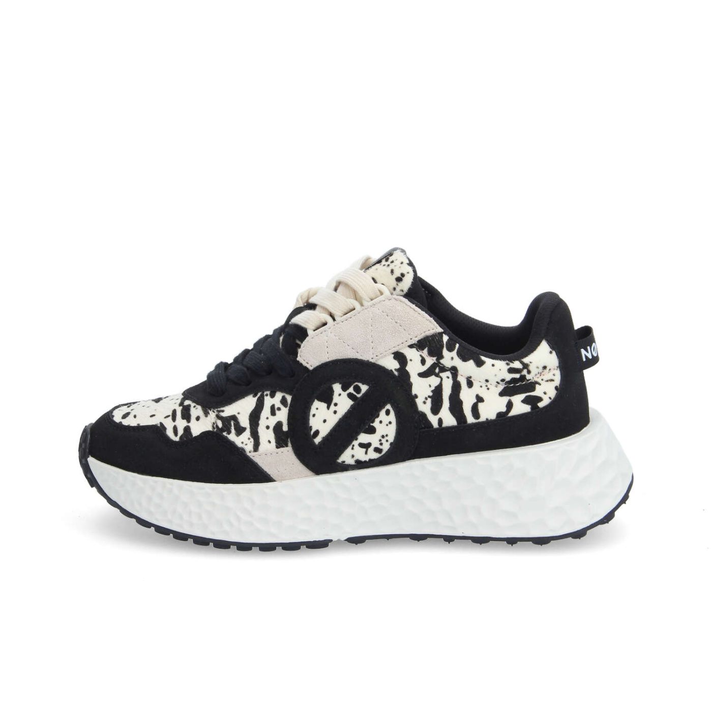 CARTER JOGGER W - SUEDE/P.COW - NOIR/BLANC